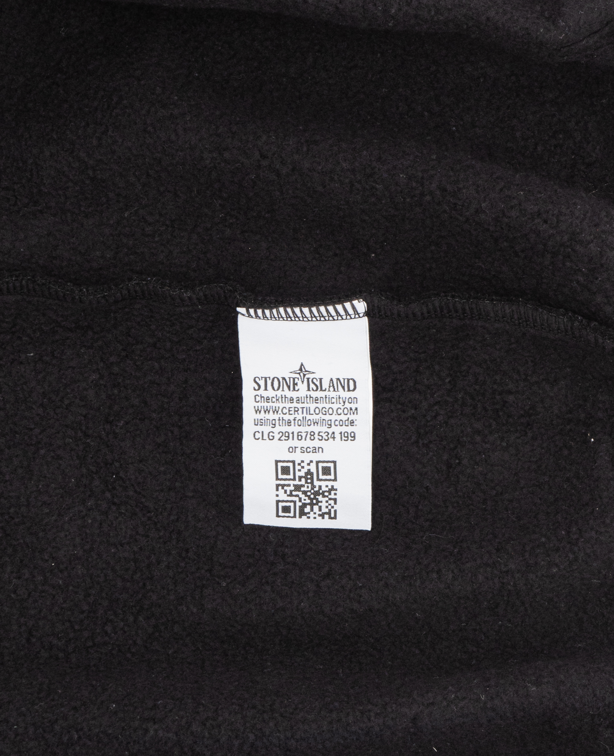 Stone Island чёрное худи на молнии — изображение 4