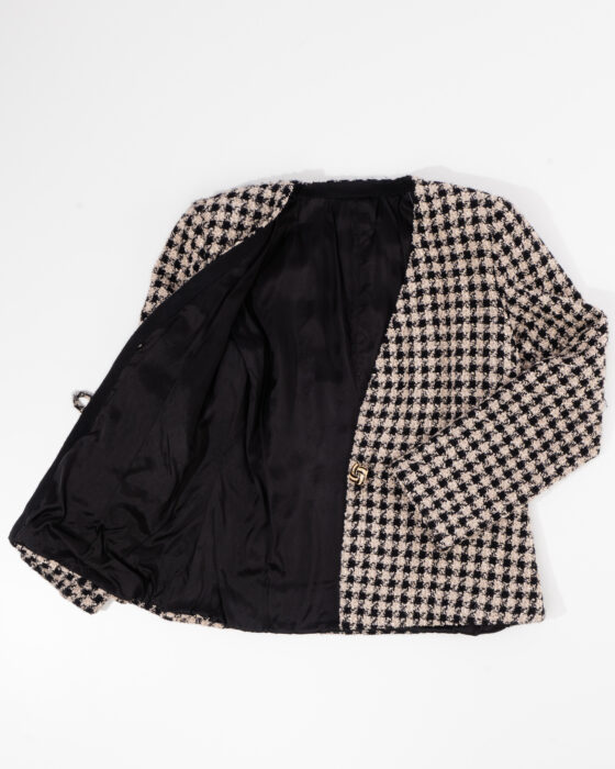 Шерстяной жакет с фактурным узором — фото 5