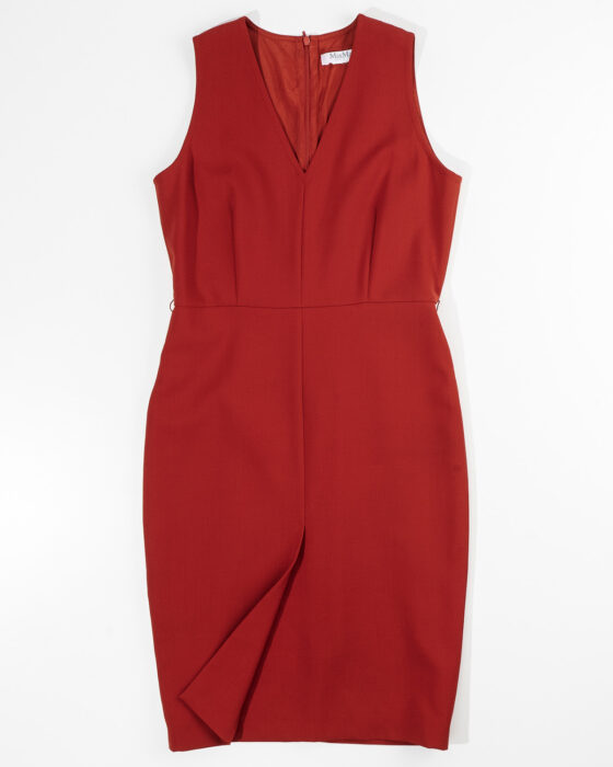 Красное платье-футляр MaxMara Max Mara