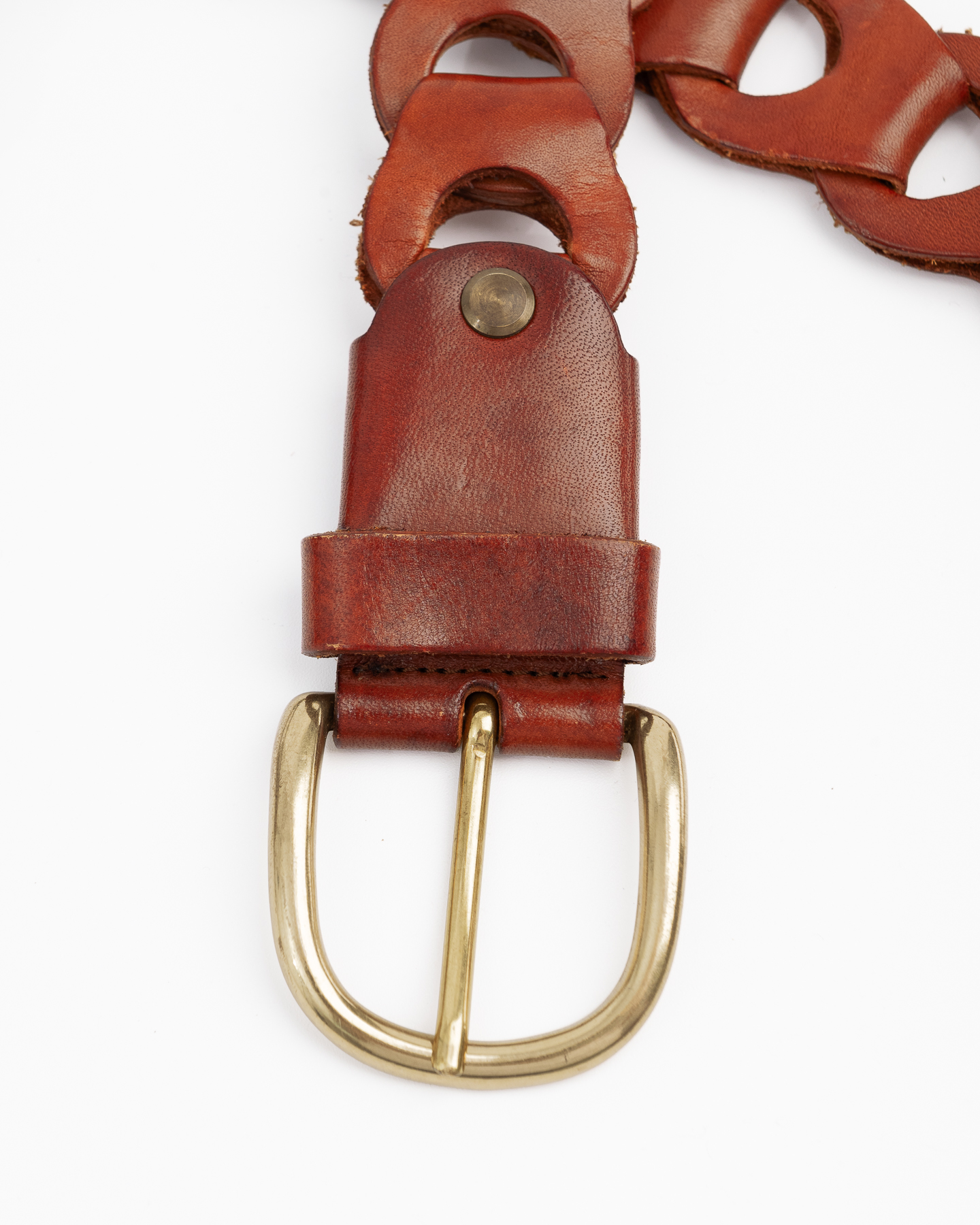 Кожаный ремень с декоративным плетением — изображение 2