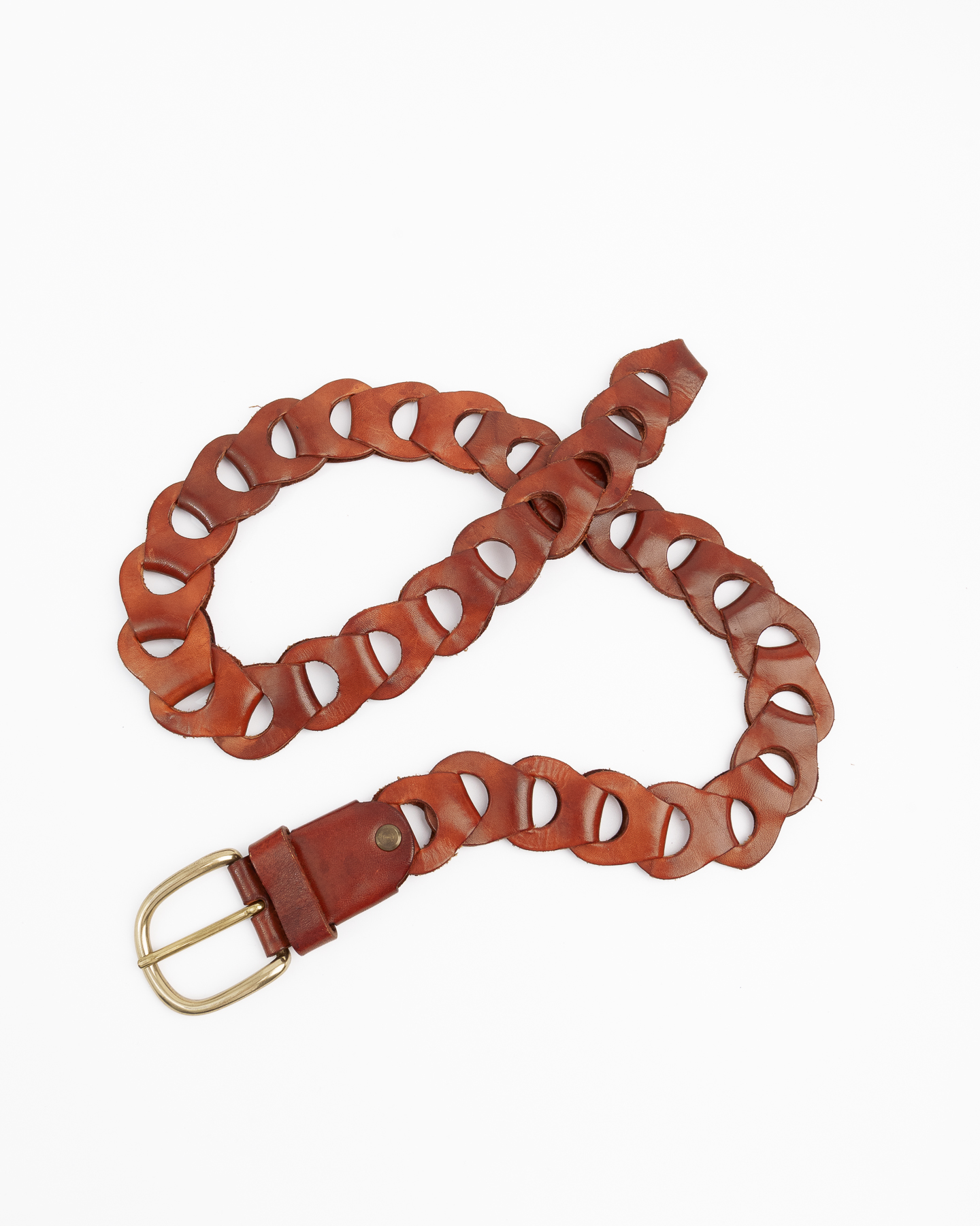 Кожаный ремень с декоративным плетением — изображение 3