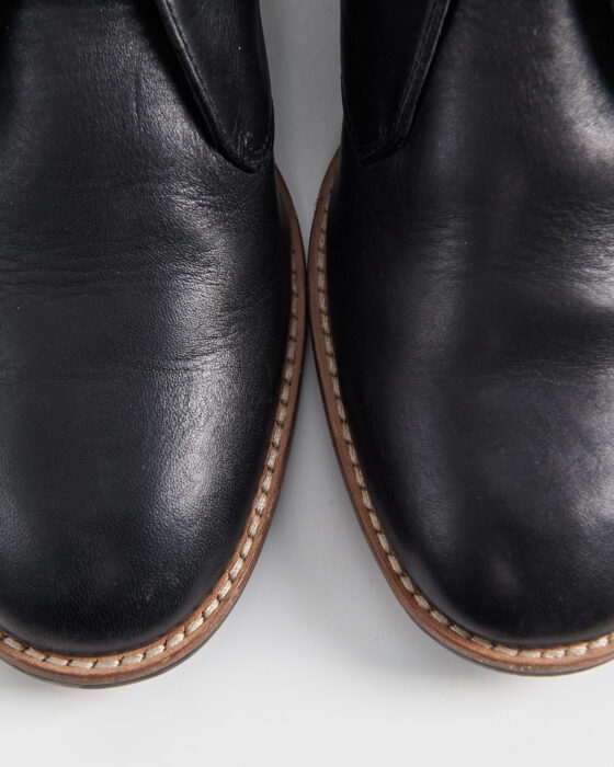 Ботинки из натуральной кожи на платформе — фото 4