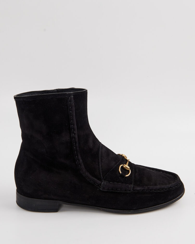 Замшевые ботинки Gucci