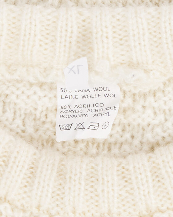 Шерстяной молочный свитер — фото 5