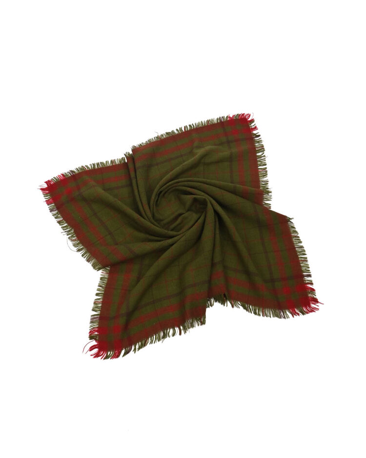 Винтажный платок в клетку