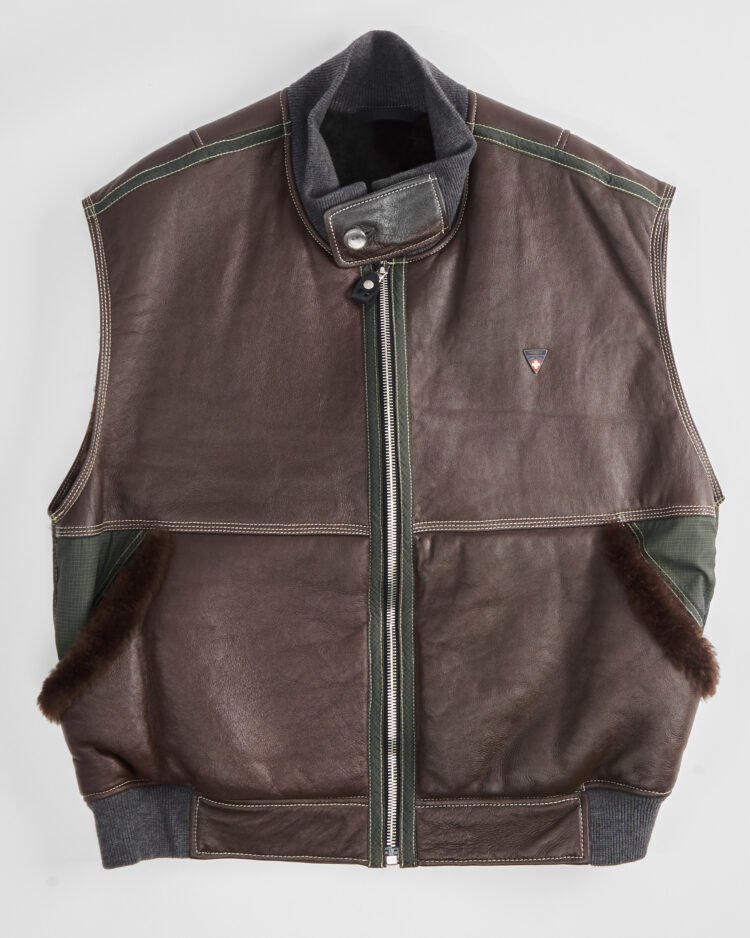 Кожаный жилет Post Card