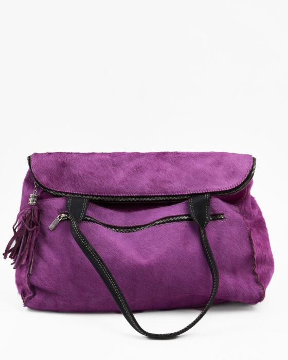 Сумка с фактурой короткого ворса — фото 2