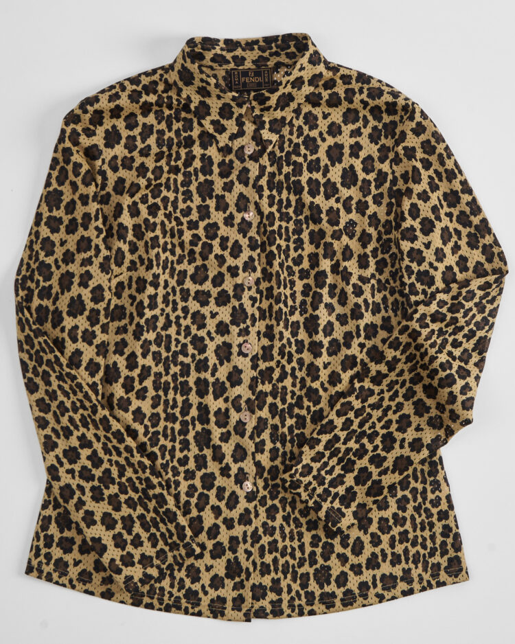 Рубашка Fendi с анималистичным рисунком