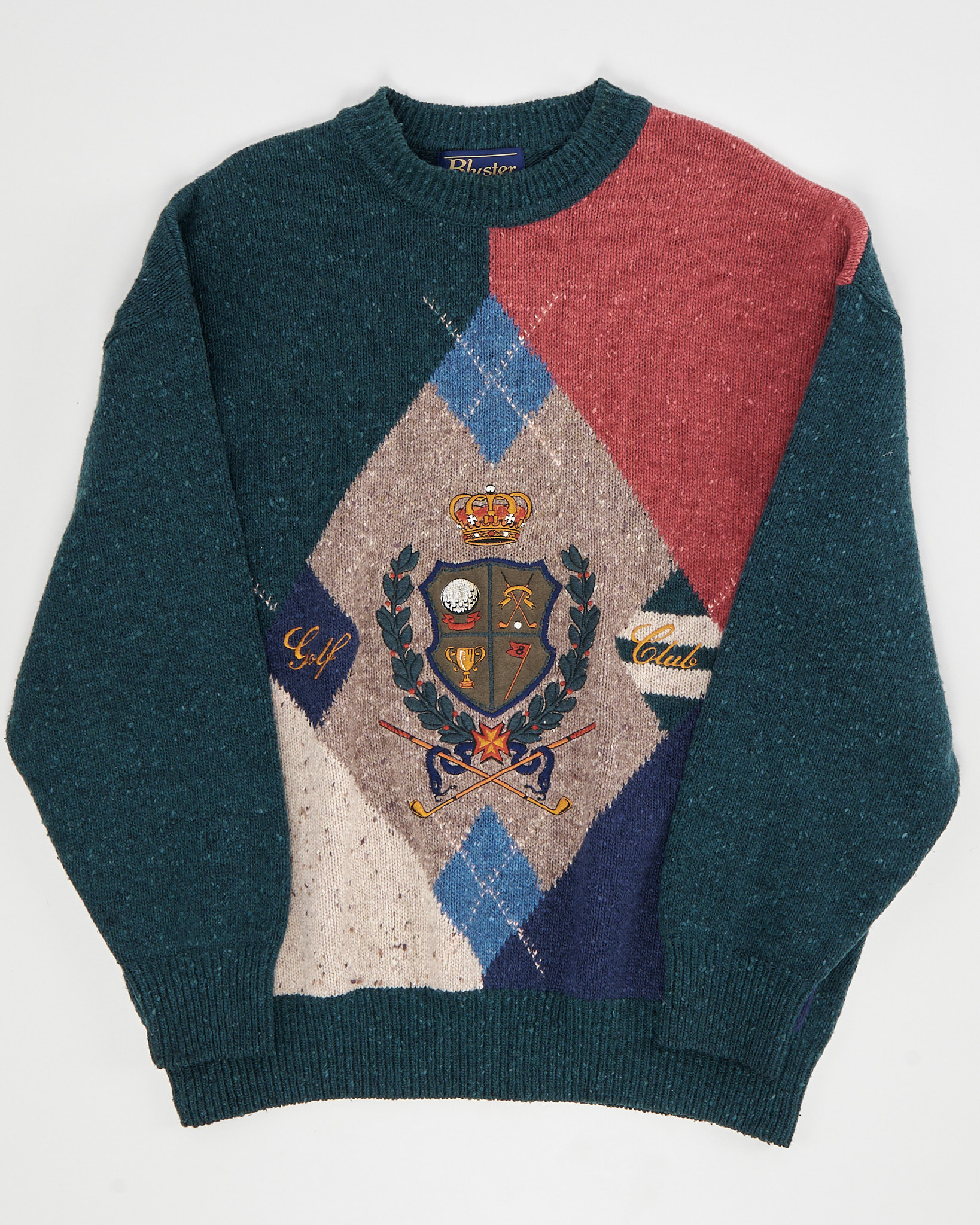 Винтажный свитер с гербом Golf Club