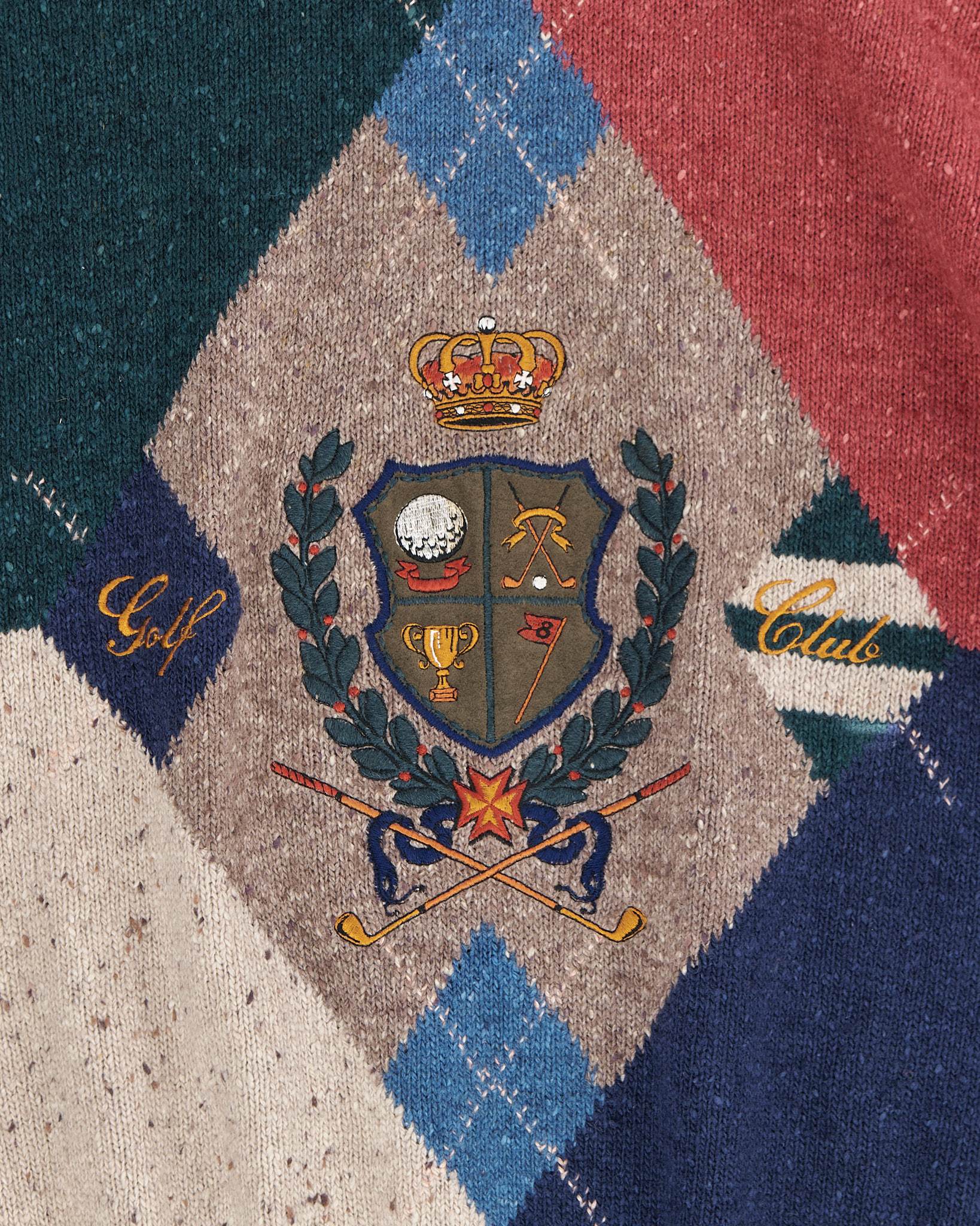 Винтажный свитер с гербом Golf Club — изображение 3