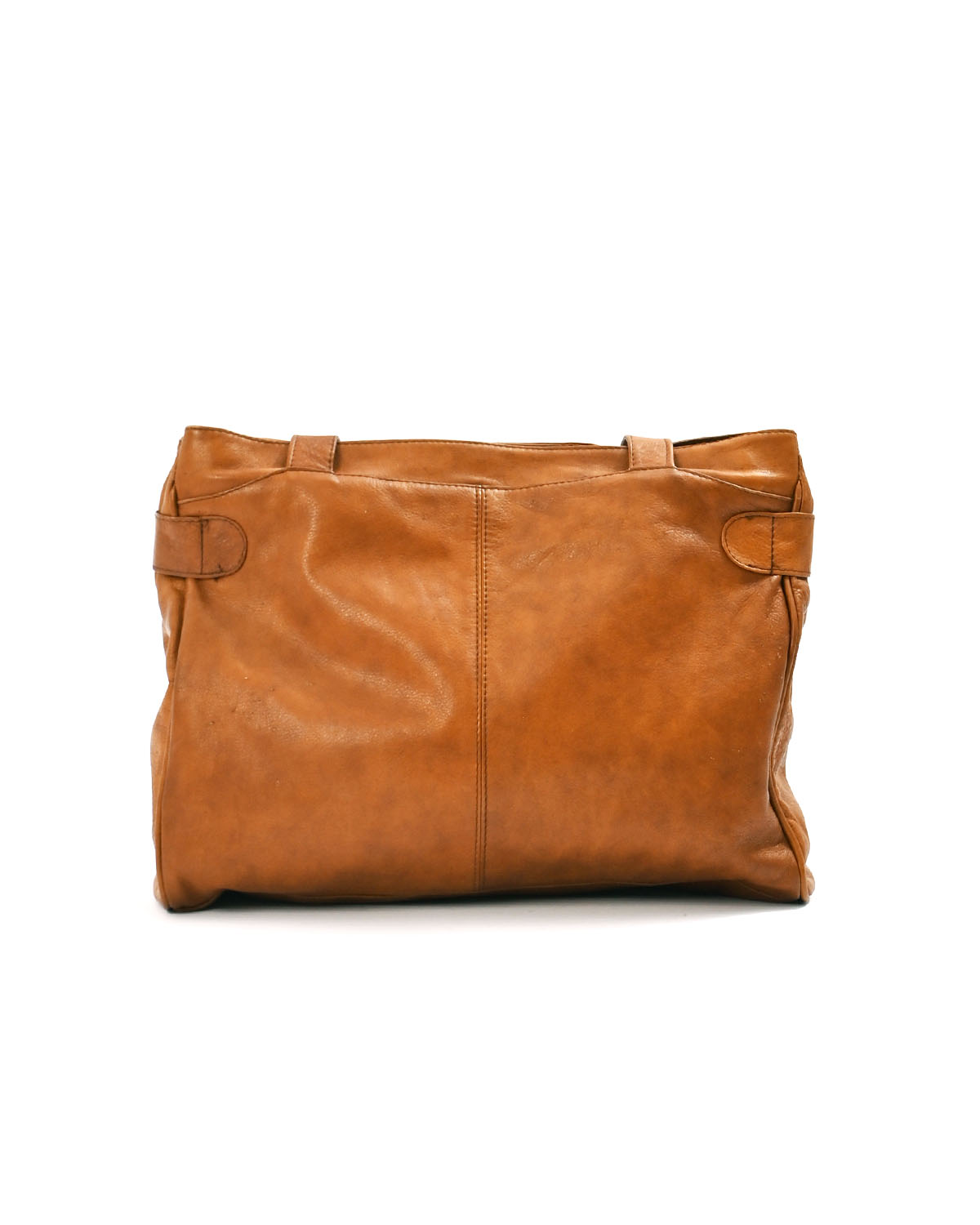 Кожаная сумка в коньячном оттенке — изображение 3