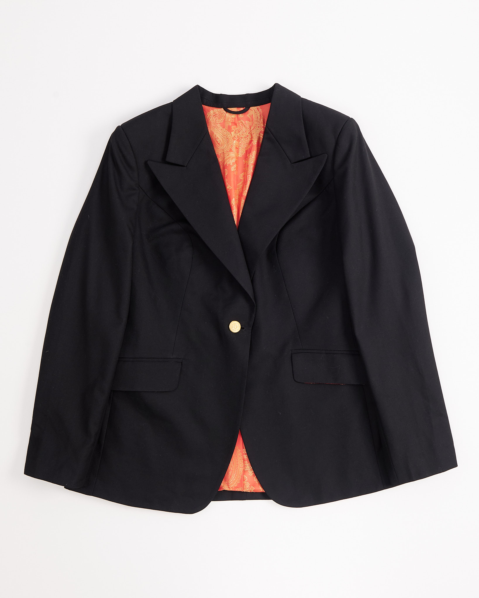 Пиджак с контрастной жаккардовой подкладкой