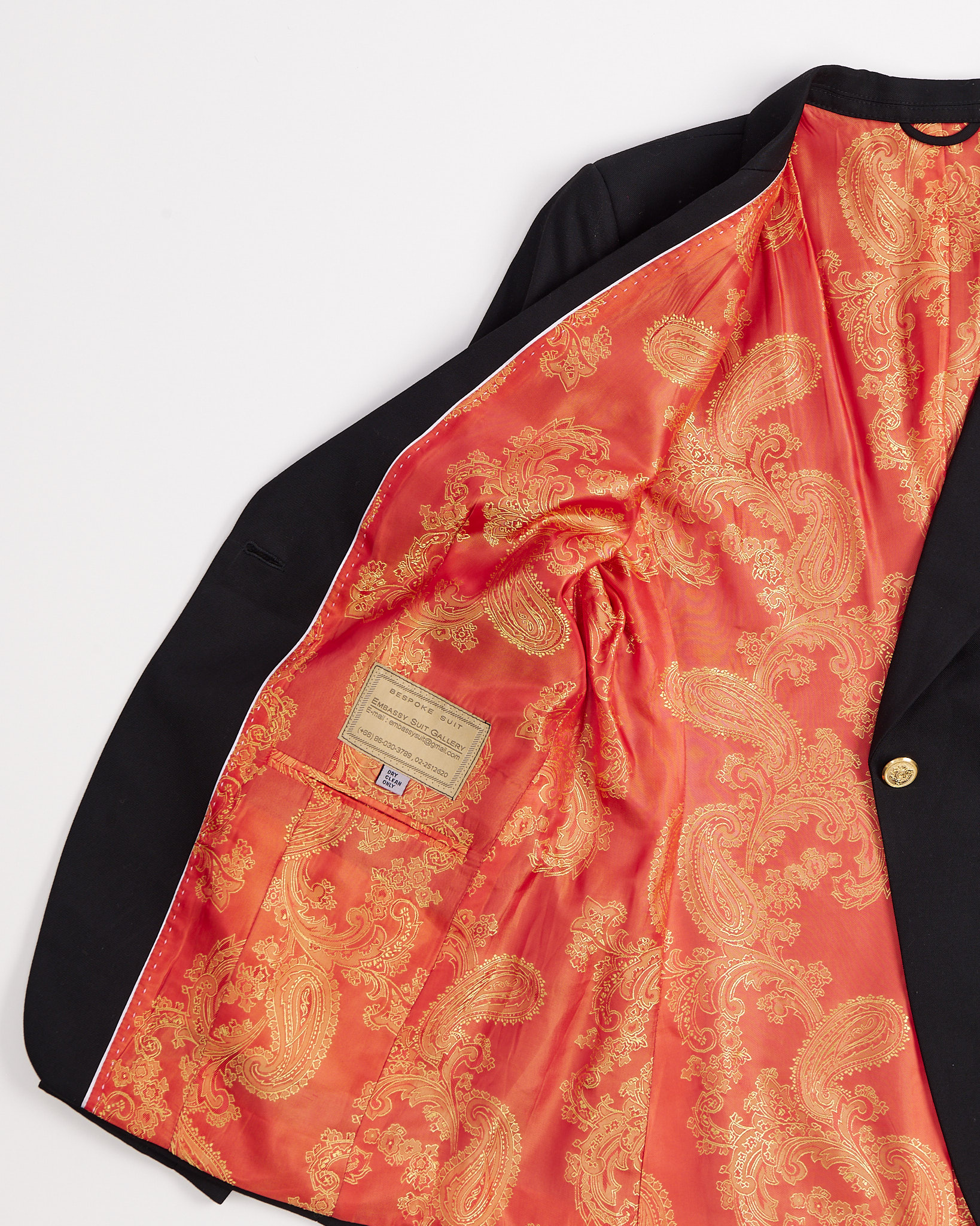 Пиджак с контрастной жаккардовой подкладкой — изображение 4