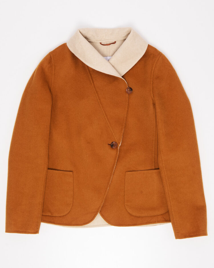 Шерстяной жакет MaxMara с контрастным воротником