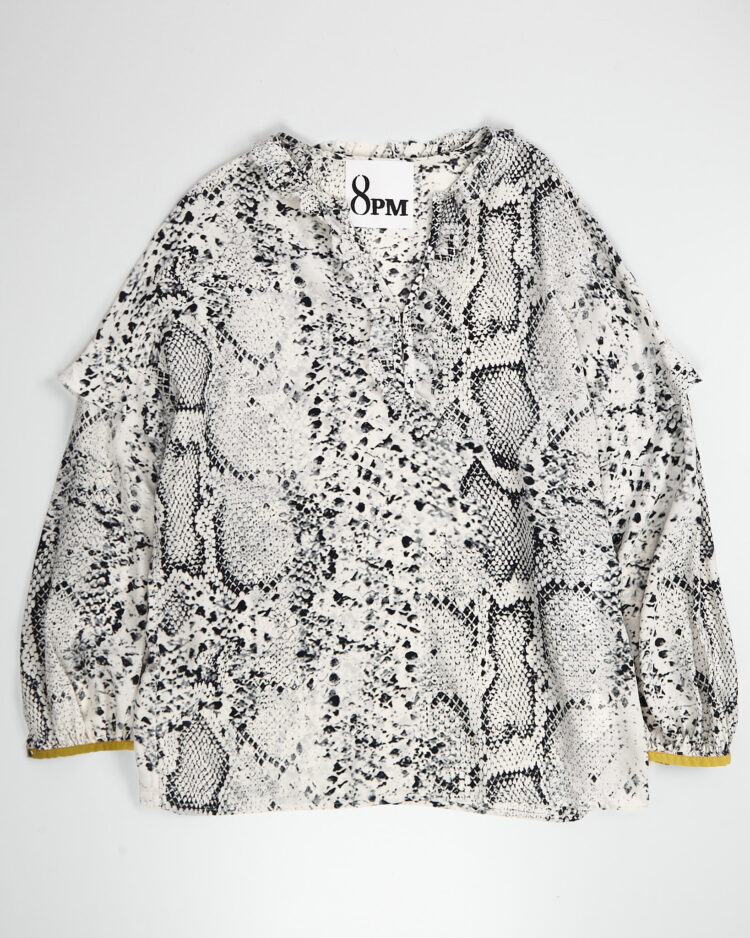 Блуза с змеиным принтом 8PM