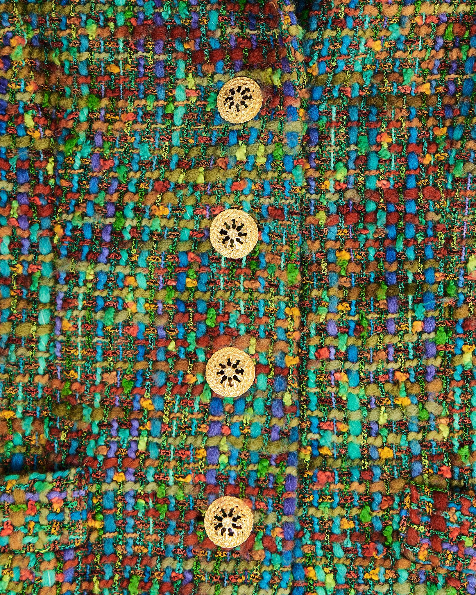 Зеленый жакет из фактурного букле — изображение 4