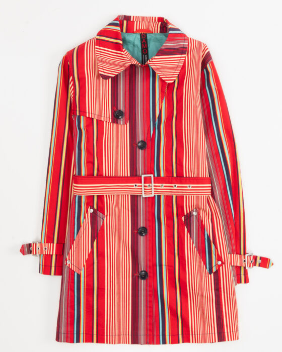Плащ с принтом в полоску DAMO DAMO