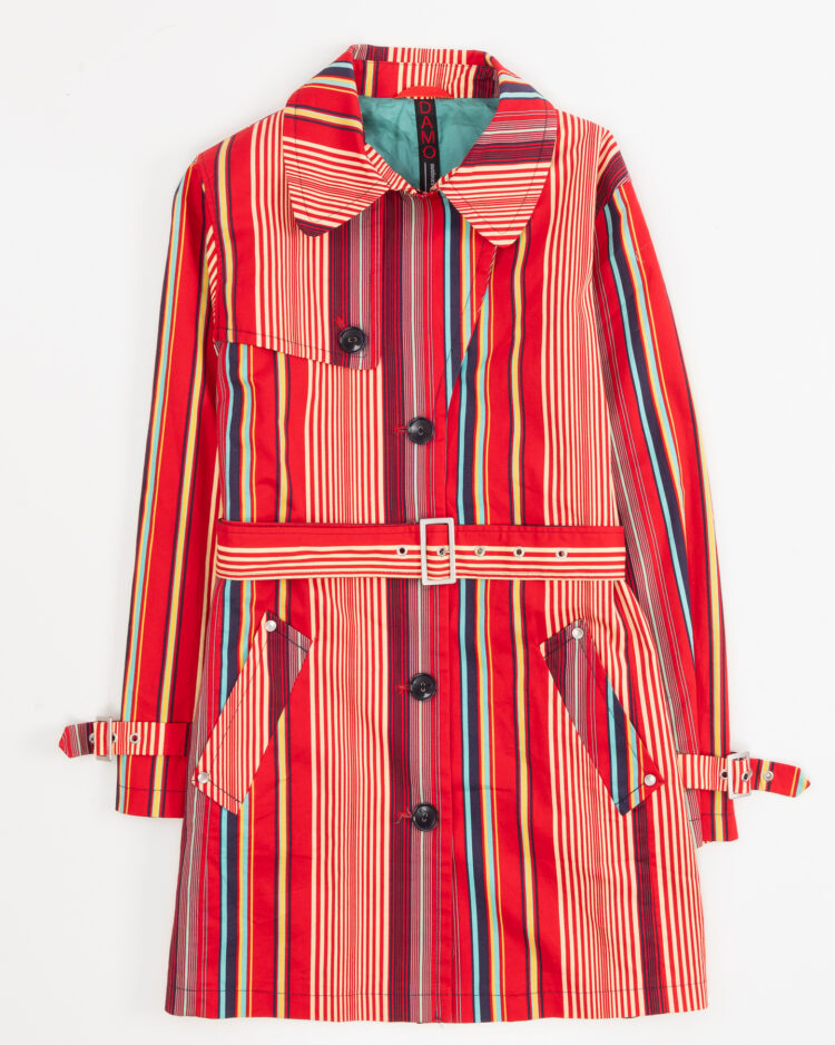 Плащ с принтом в полоску DAMO