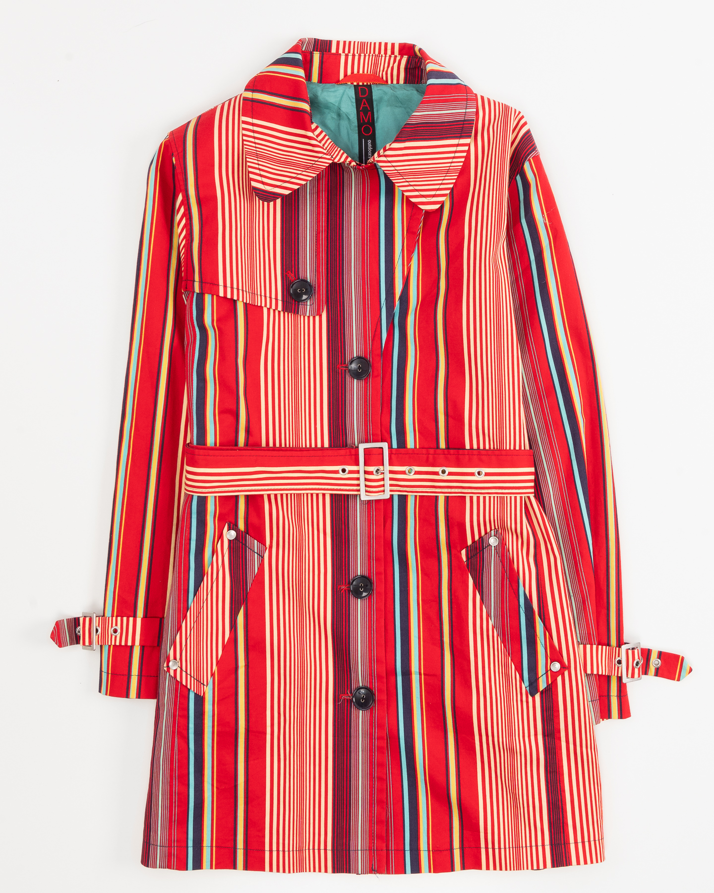 Плащ с принтом в полоску DAMO