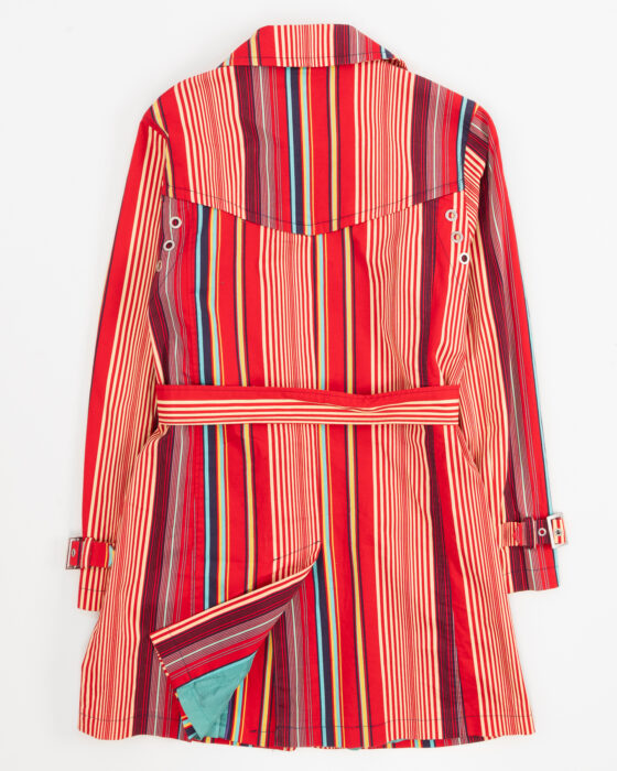 Плащ с принтом в полоску DAMO DAMO — фото 2