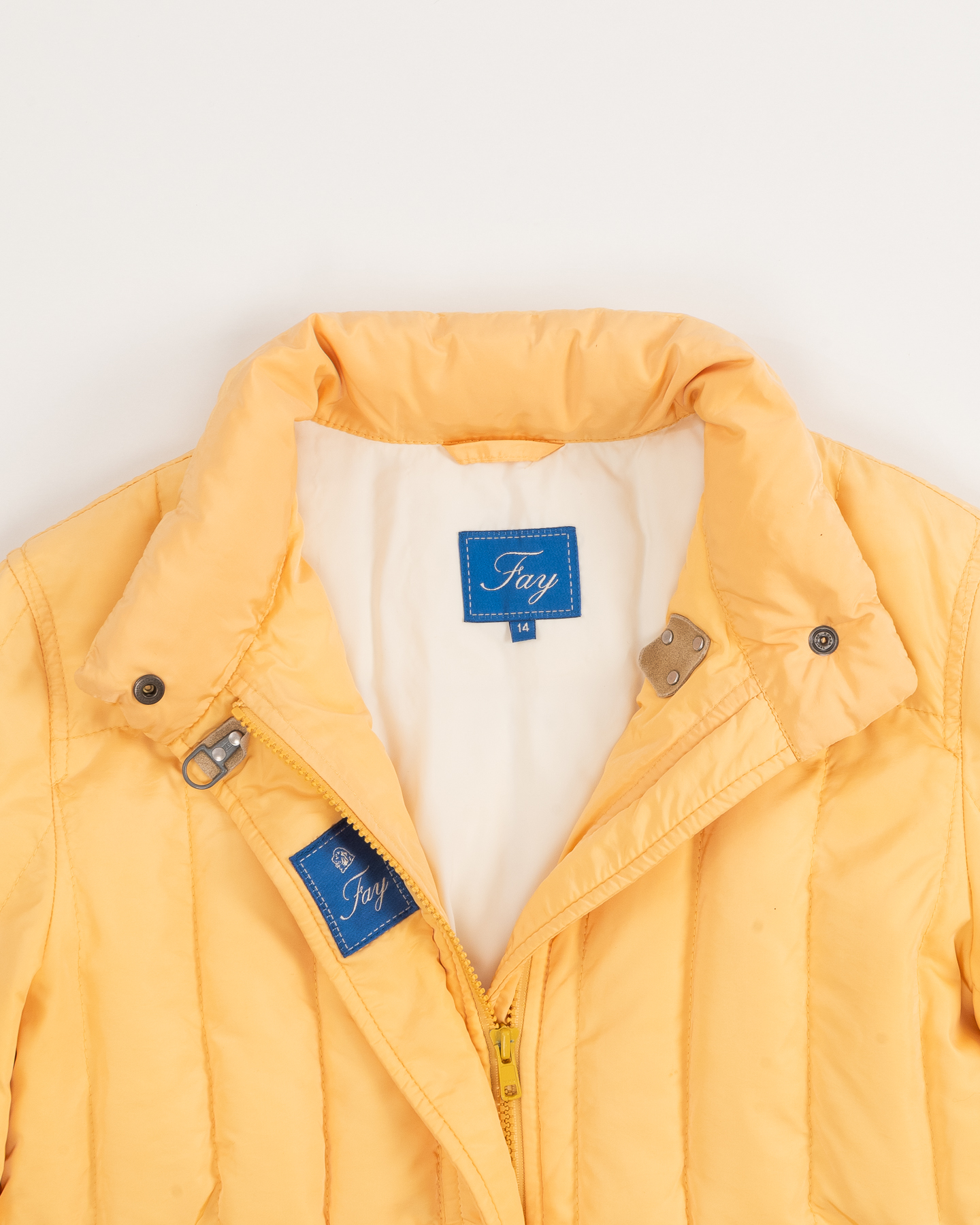 Желтая стеганая куртка куртка Fay — изображение 3