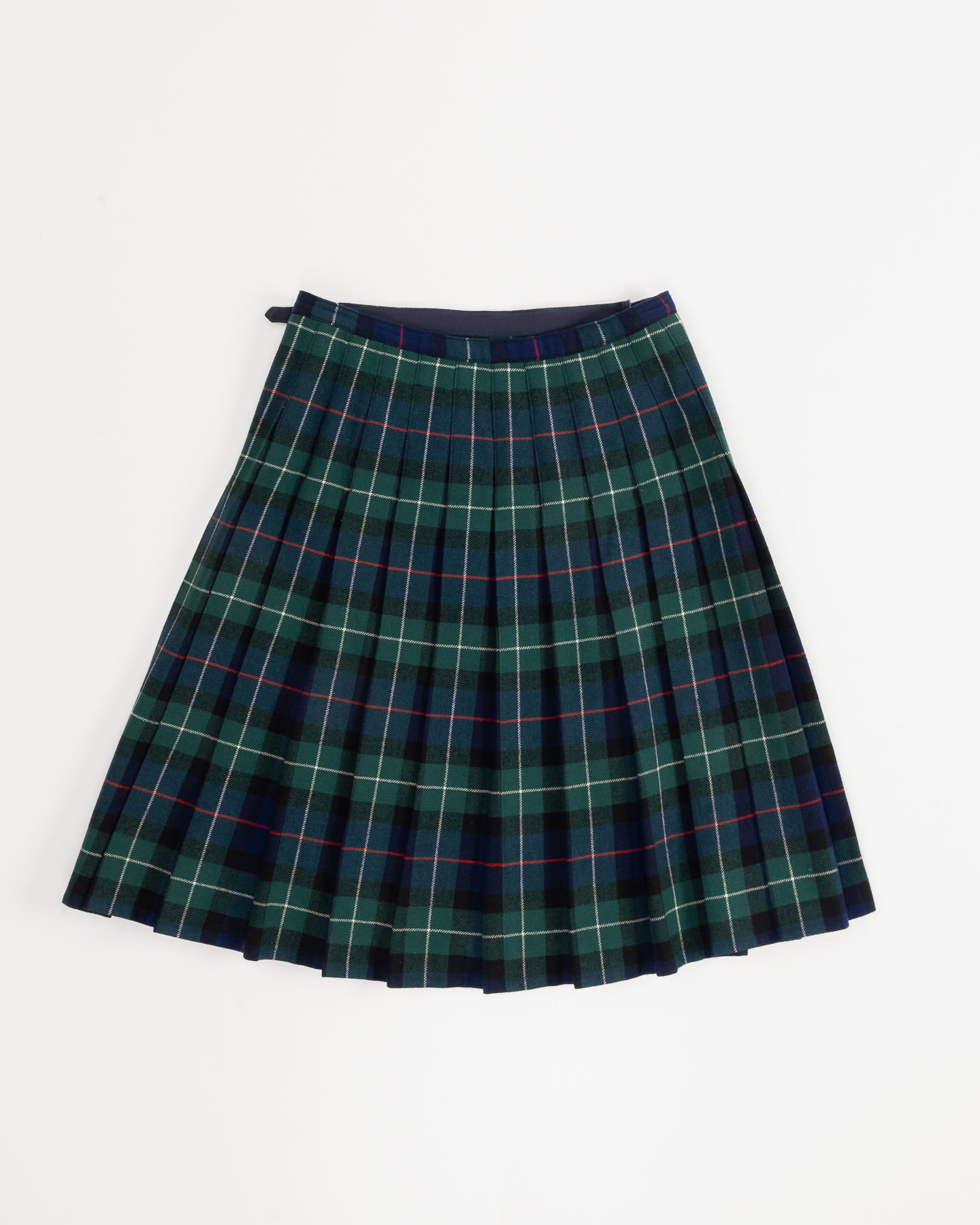 Килт из шерстяной ткани в зелено-синем тартане — изображение 2
