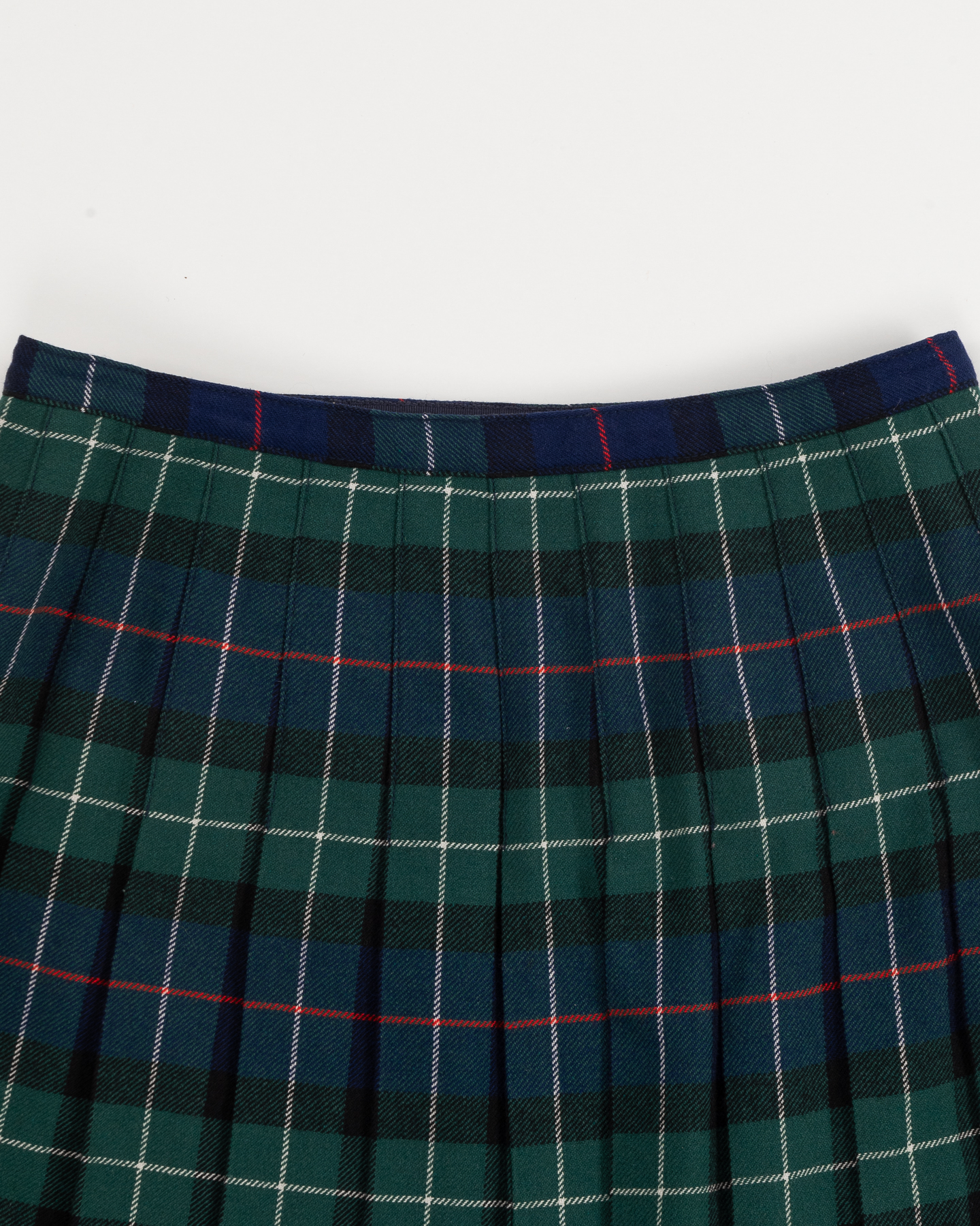 Килт из шерстяной ткани в зелено-синем тартане — изображение 4
