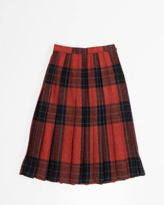 Шерстяная юбка в клетку — фото 2