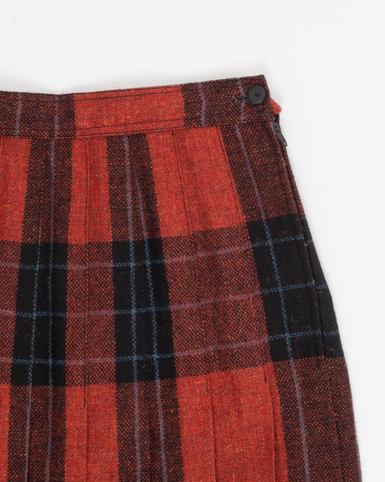 Шерстяная юбка в клетку — фото 3