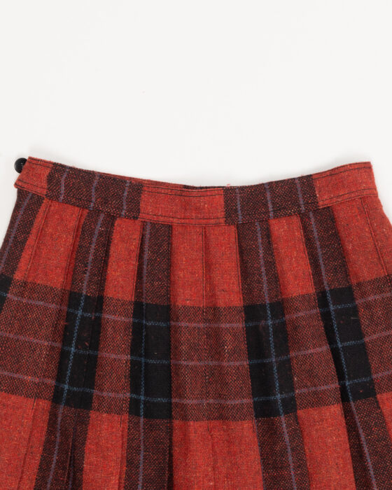 Шерстяная юбка в клетку — фото 5
