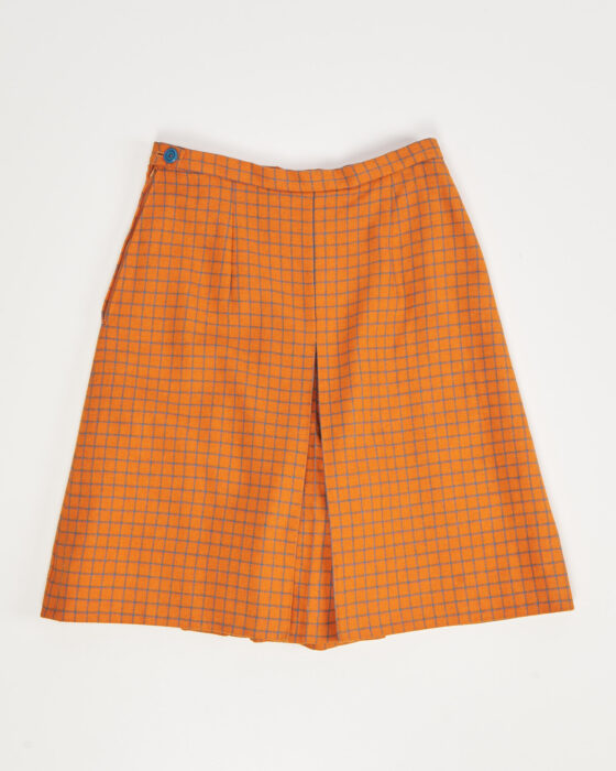 Юбка-шорты в клетку из плотной шерсти