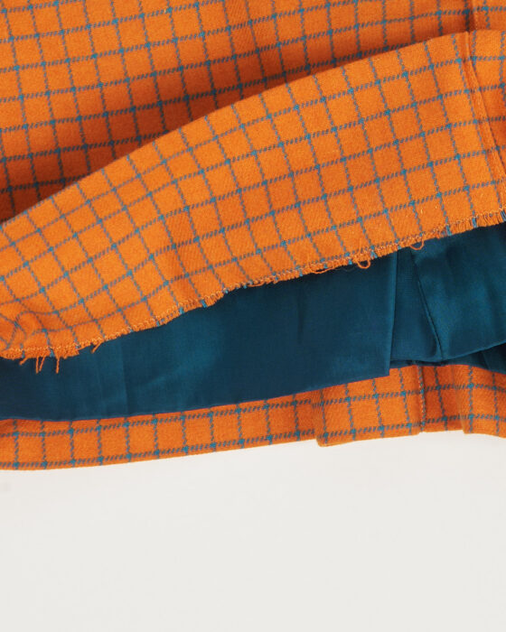 Юбка-шорты в клетку из плотной шерсти — фото 5