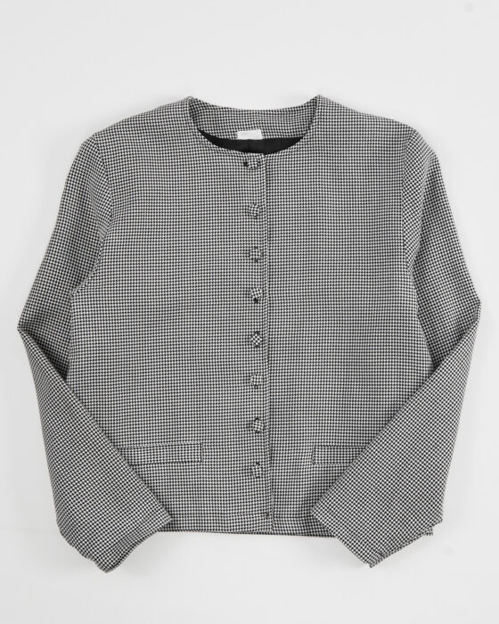 Жакет с узором пье-де-пуль