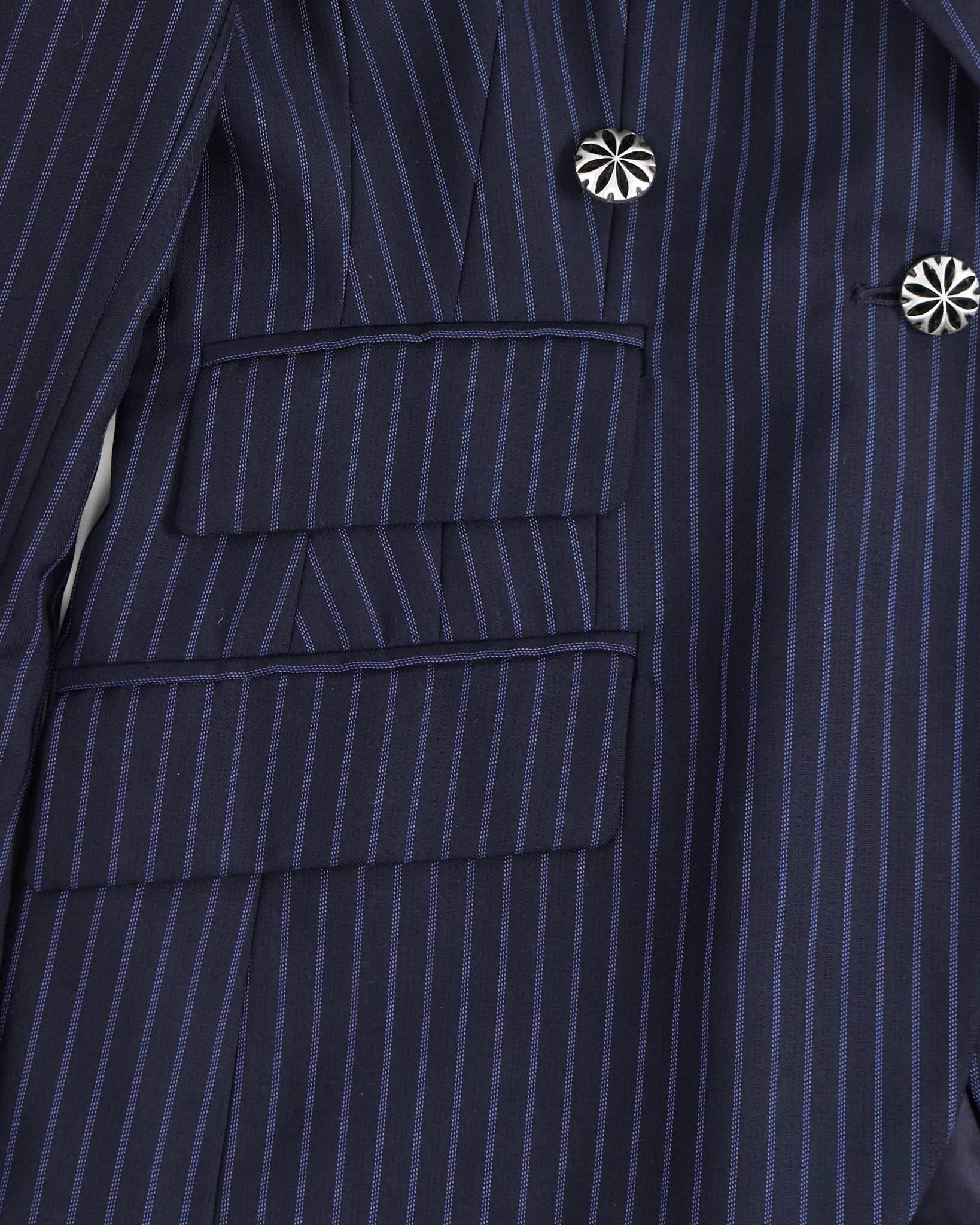 Двубортный жакет в тонкую полоску Alba Moda — изображение 4