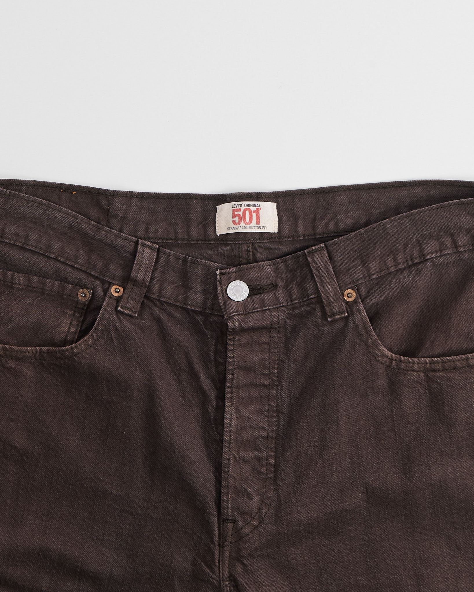 Джинсы коричневые Levi’s 501 — изображение 4