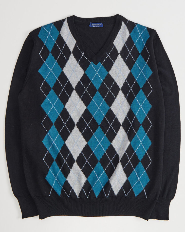 Свитер с ромбами made in Italy