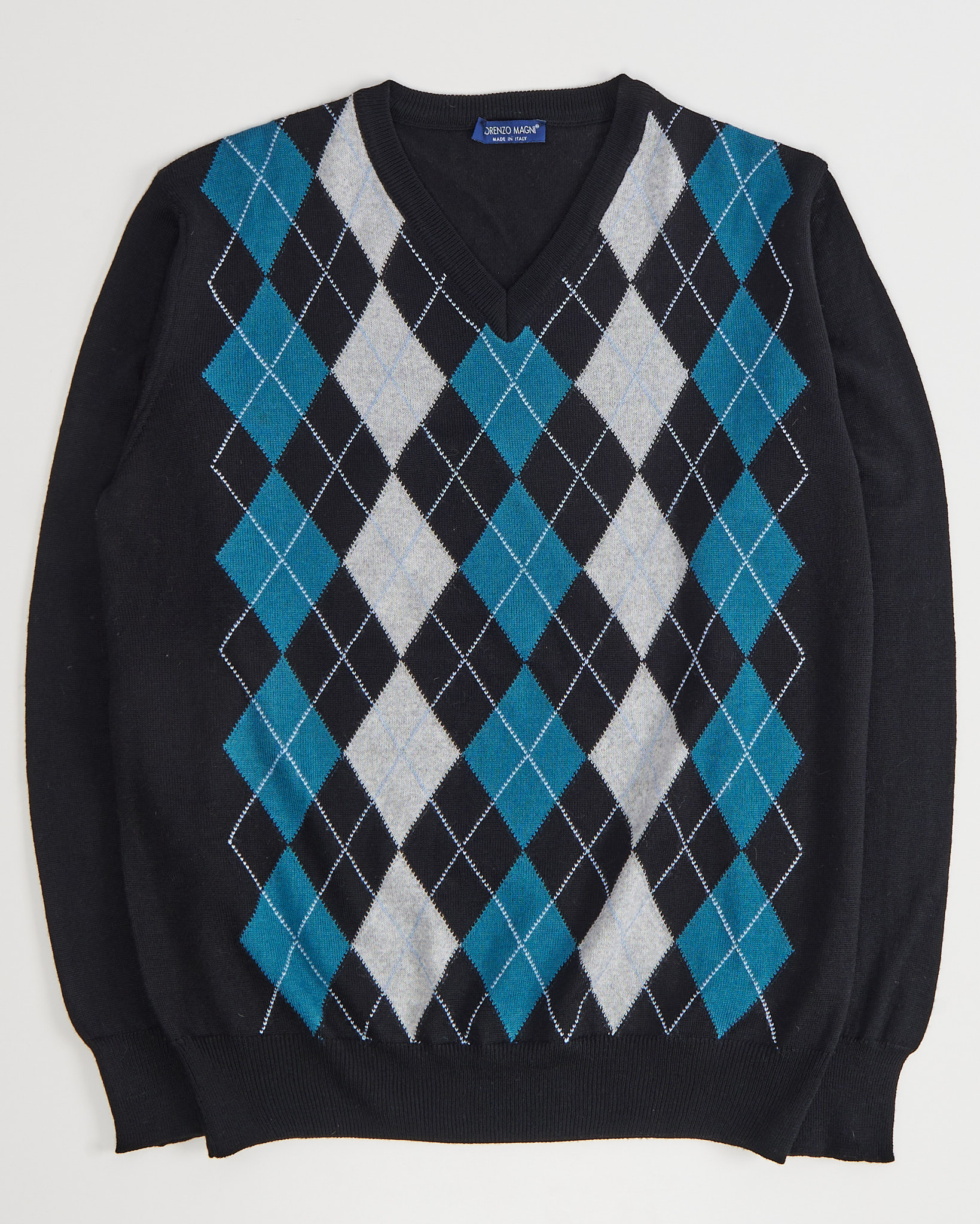 Свитер с ромбами made in Italy