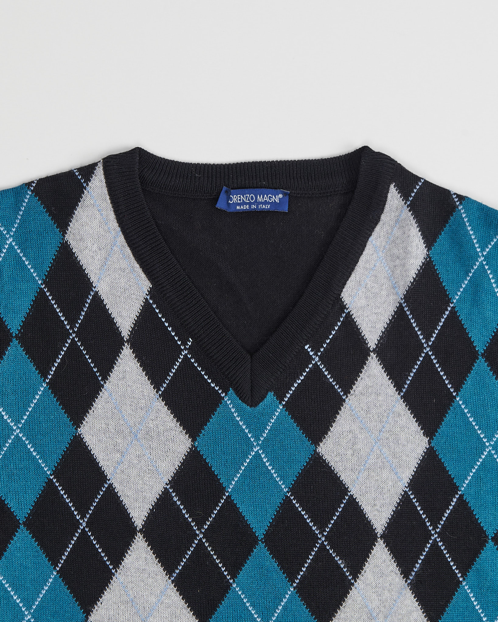 Свитер с ромбами made in Italy — изображение 3