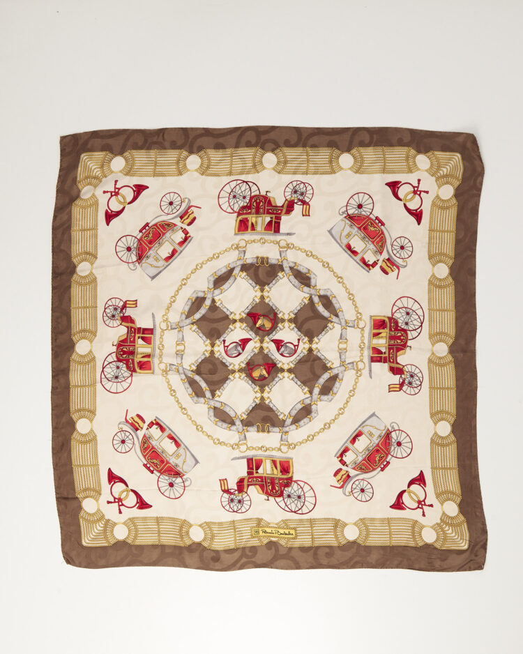 Шёлковый платок с принтом Renato Balestra