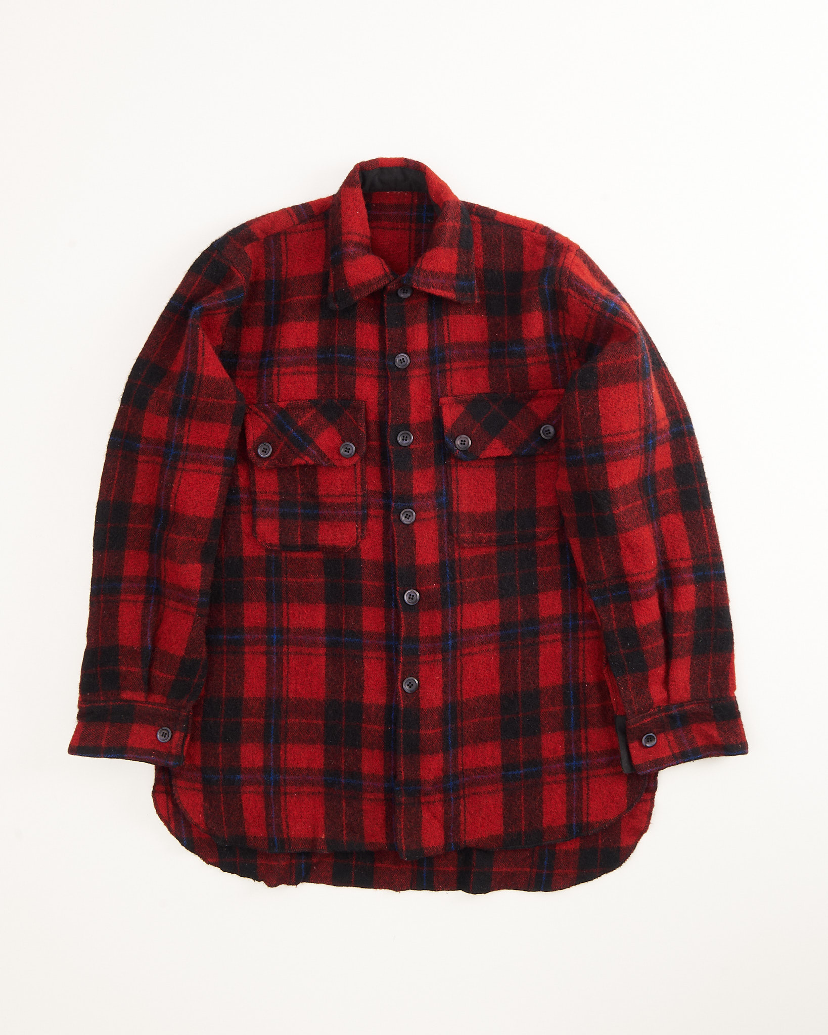 Тёплая клетчатая рубашка из шерсти