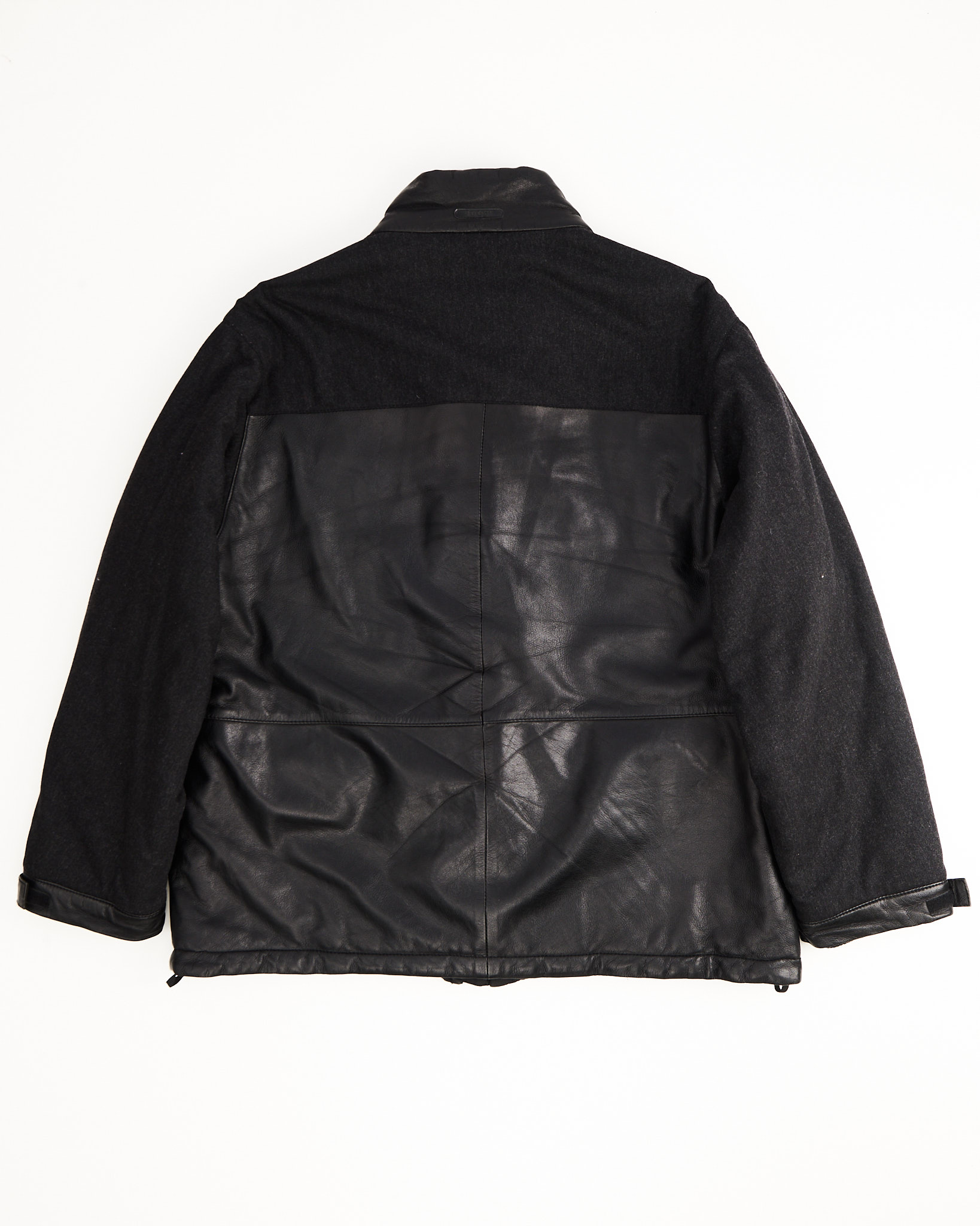 Куртка-бомбер из кожи и шерсти — изображение 2