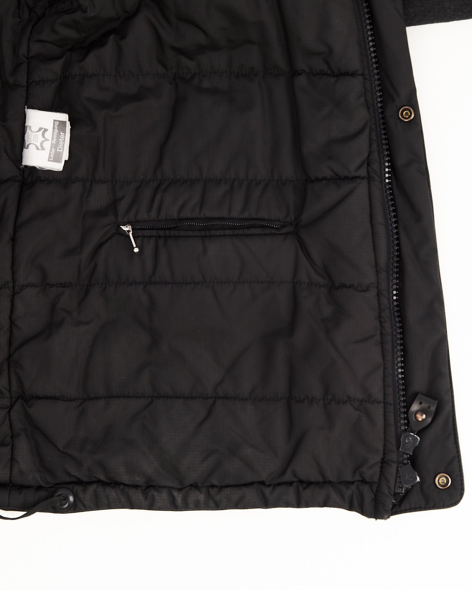 Куртка-бомбер из кожи и шерсти — изображение 6