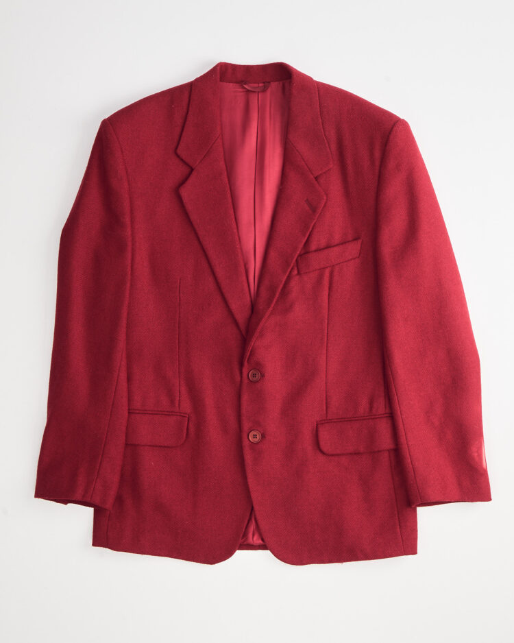 Пиджак из шерсти рубинового оттенка