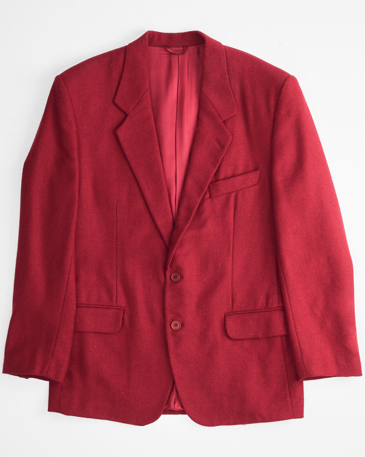 Пиджак из шерсти рубинового оттенка