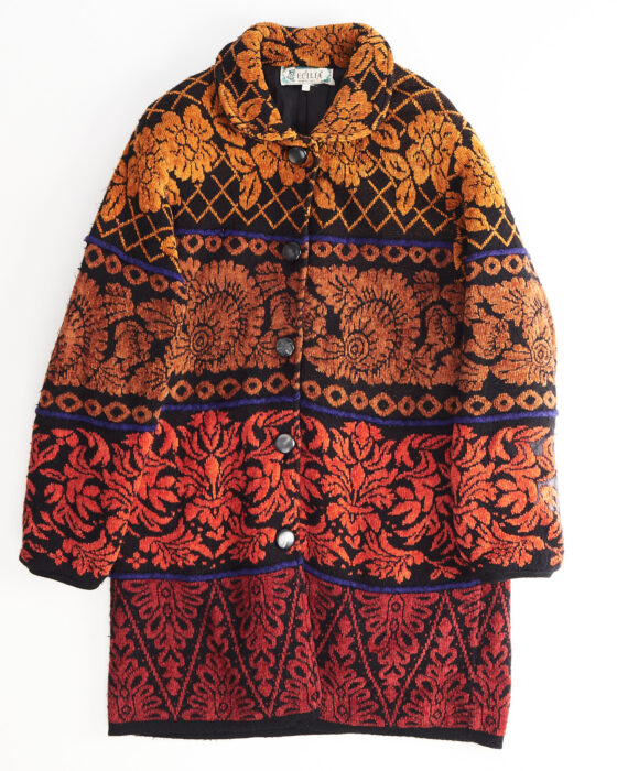 Пальто с жаккардовым узором