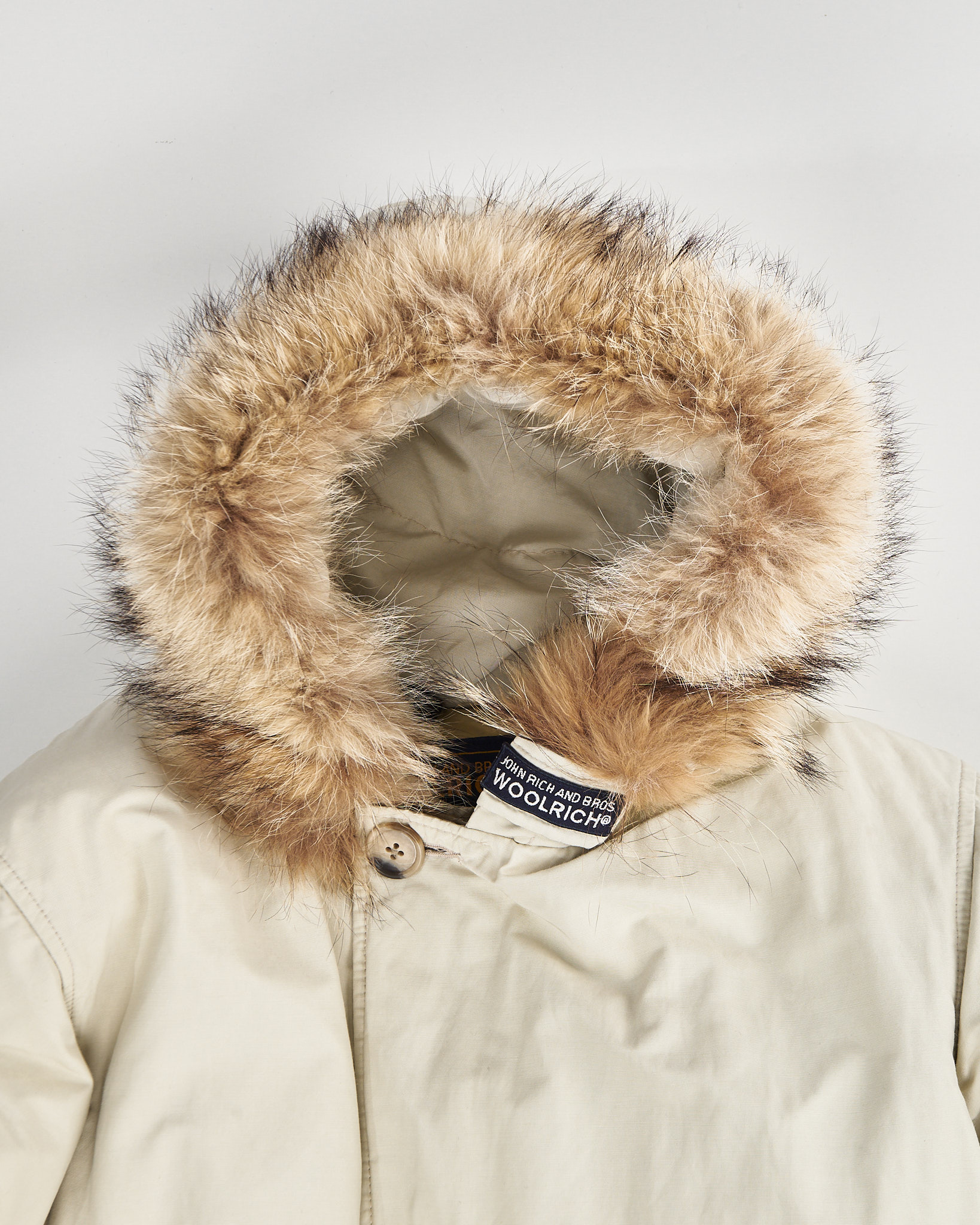 Винтажная парка Woolrich с натуральным мехом — изображение 3