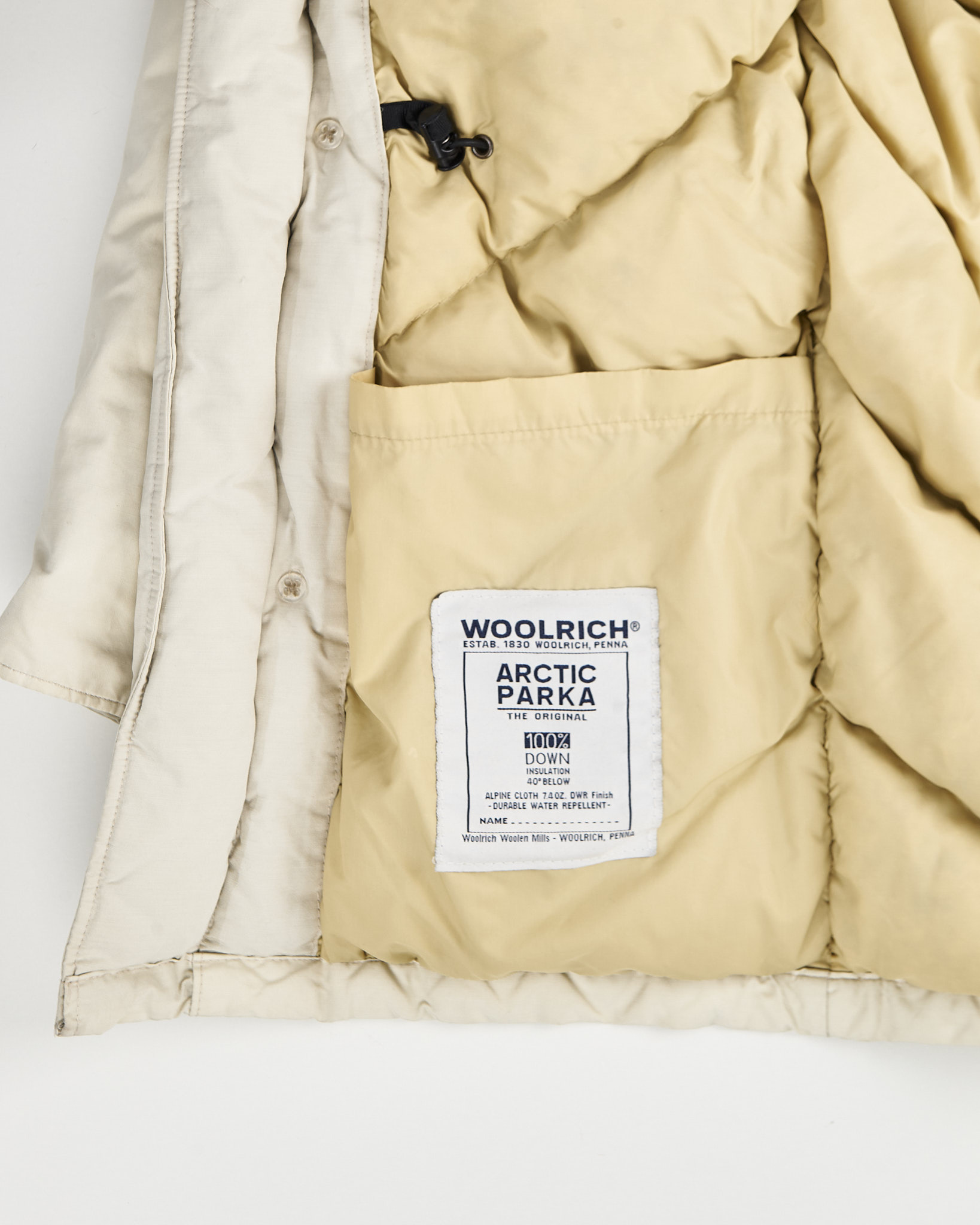 Винтажная парка Woolrich с натуральным мехом — изображение 5