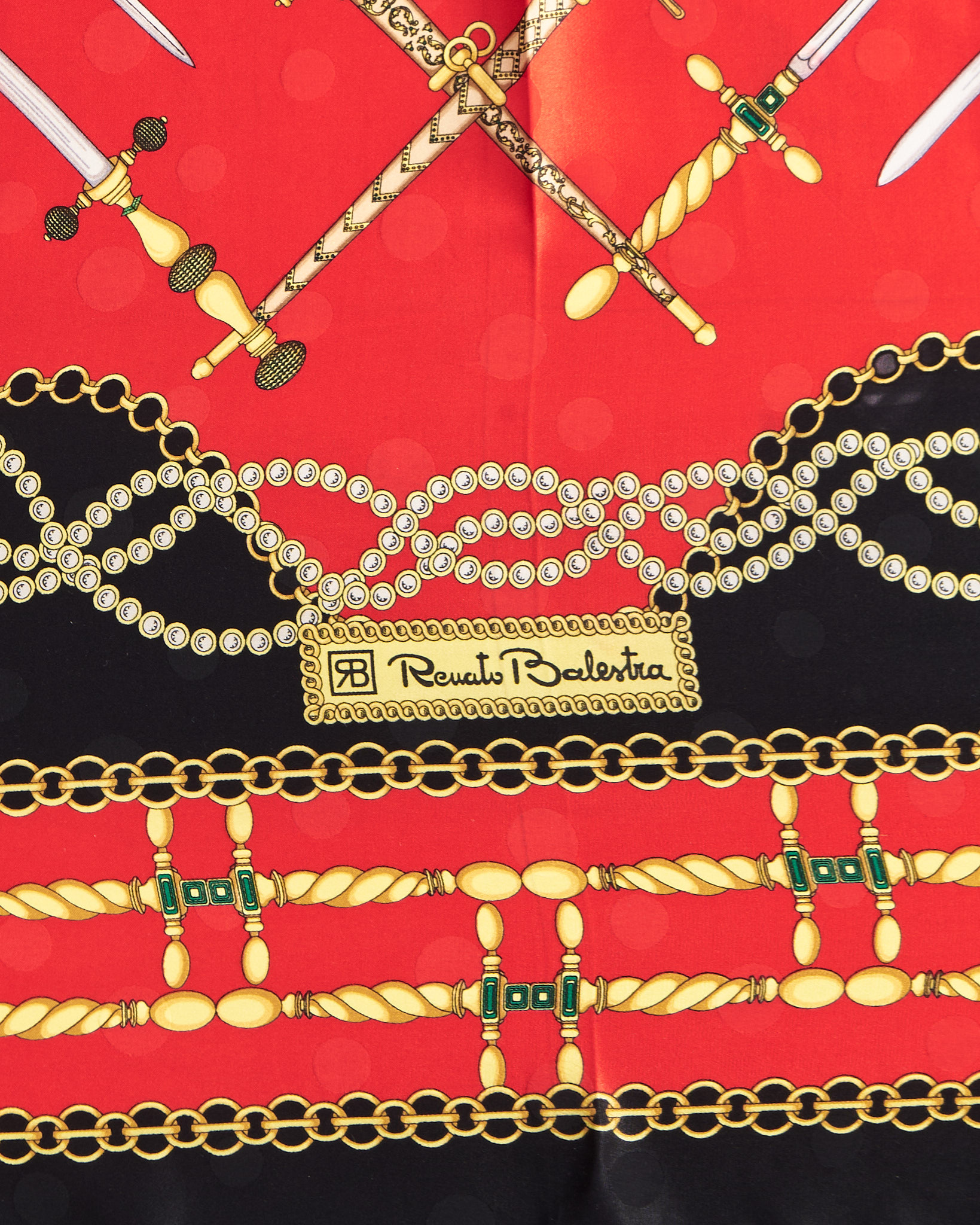 Винтажный платок с орнаментом Renato Balestra — изображение 2