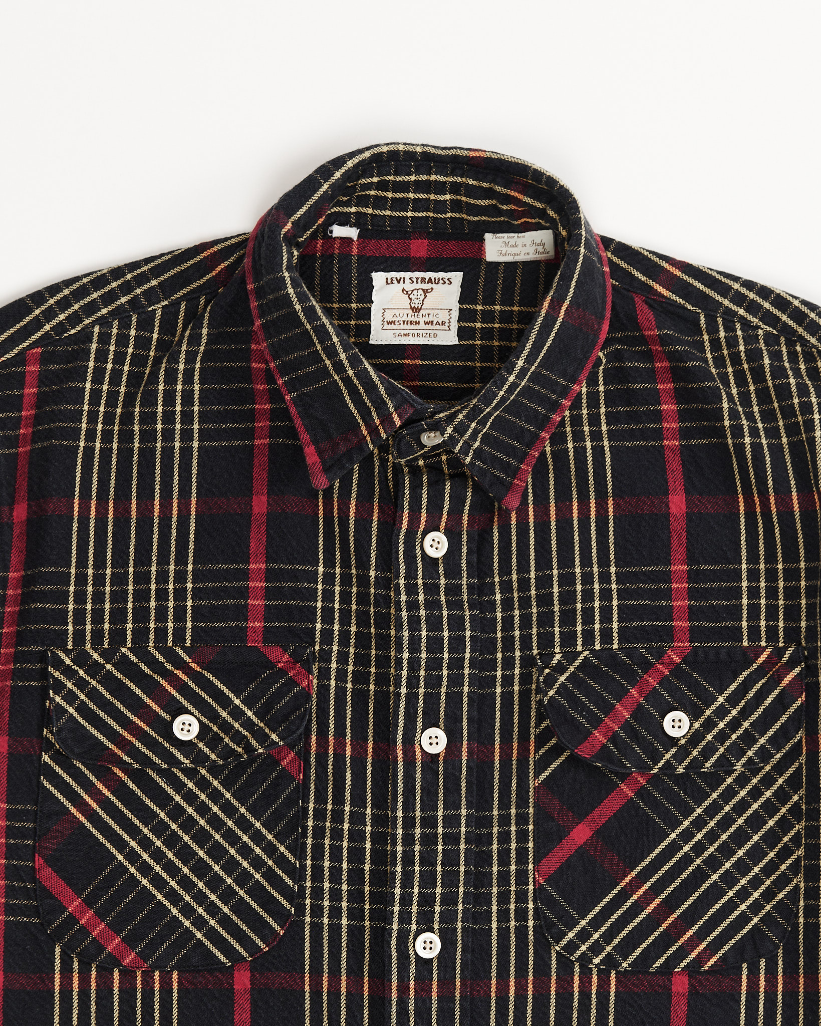 Рубашка Levi’s Vintage Clothing в тёмную клетку — изображение 3