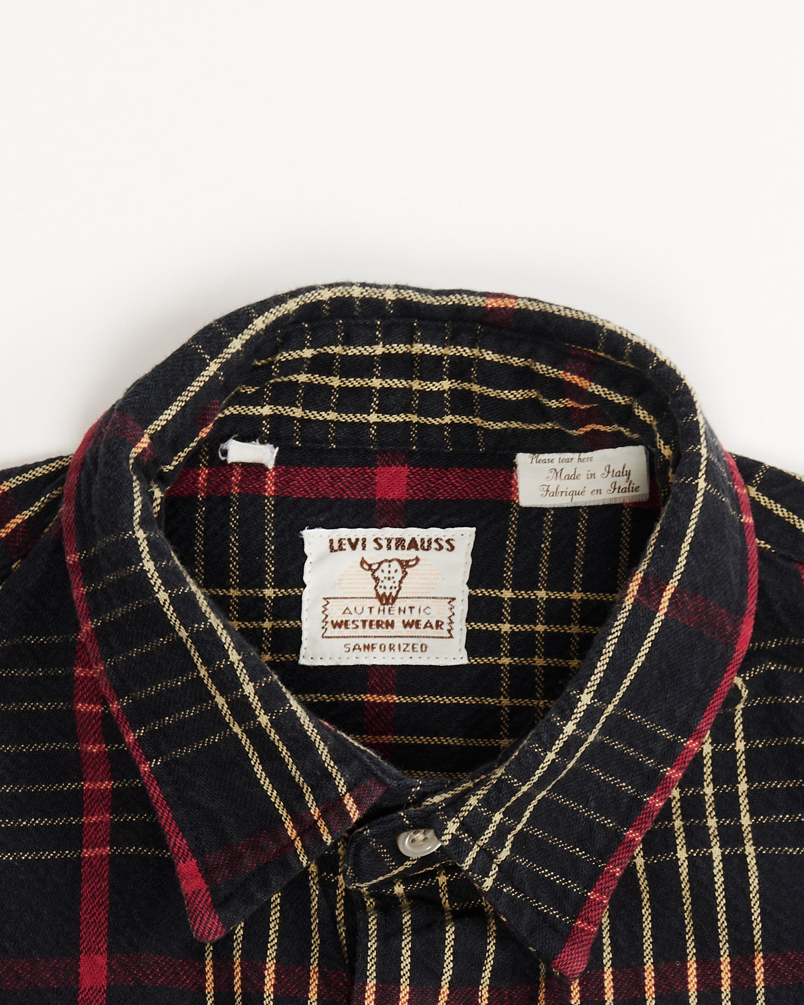 Рубашка Levi’s Vintage Clothing в тёмную клетку — изображение 4